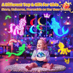 PIKOY Girl Toys, 【3 Slides+96 Projections】 Star Projector & Unicorn Toys & Princess Toy, 2-8 Year Old Girl Birthday Gift, Juguetes para Niñas, Toys for Girls 8-10, Princess Room Decor & Mermaid Toy
