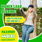 Swing Set for Kids-Play Swing for Adults with Stainless Steel Mental Taiangle Ring-Suitable for Family Backyard