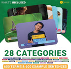 Spanish Vocabulary Flash Cards – 600 Full Color Cards [Updated 2025 Edition] Educational Language Learning Resource - Memory & Sight Words – Game Like Play - Kids, Grade School, Classroom, Homeschool