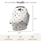 Milk Snob Original Star Wars 5-in-1 Cover, Precious Padawans, Privacy for Breastfeeding, Baby Car Seat, Carrier, Stroller, High Chair, Shopping Cart, Lounger Canopy - Newborn Essentials, Nursing Top