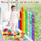 Magnetic Building Tiles for Kids, 100 PCS Magnetic Blocks with Storage Bag, Magnet Tiles STEM Educational Stacking Toys Gift for Toddler Ages 3 4 5 6 7 8 9