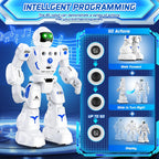 Robot Toys for Kids 3-5, Programmable Remote Control Robot with Walking, Sliding, Singing and Dancing, RC Gesture Sensing Control Smart Robots for Age 3-12 Kids Christmas Birthday