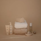 mushie Bath Spout Cover | Soft Silicone Bathtub Faucet Safety Guard for Kids | Universal Fit (Shifting Sand)