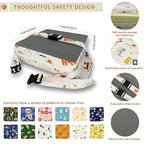 Toddler Booster Seat for Dining Table, Portable Booster Seat for Kitchen Chair, 4 Inch High-Density Foam Cushion with Adjustable Safety Straps and Non-Slip Bottom, Perfect for Kids Travel and Daily