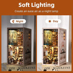 Book Nook Kit - Sewing Room DIY Miniature House Dollhouse Kit for Adults and Teens, Booknook Tiny House Bookshelf Decor 3D Wooden Puzzle, Gifts for Family and Friends