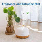 ASAKUKI Essential Oil Diffuser, 300ml Ultrasonic Aromatherapy Oil Humidifier with 7 Colors Lights 2 Mist Mode for Home