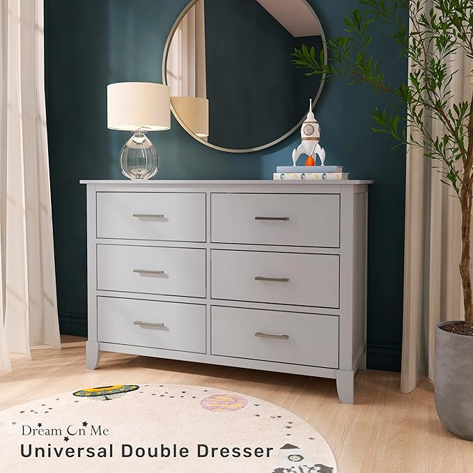Dream On Me Cleo Double Dresser in Pebble Grey