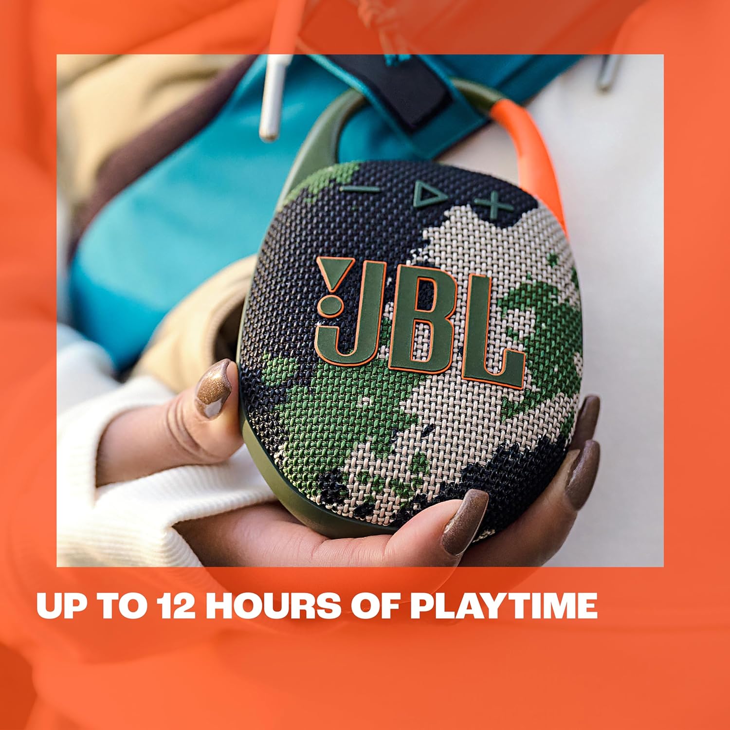 JBL Clip 5 - Ultra-Portable, Waterproof & Dustproof Bluetooth Speaker, Big Pro Sound with Punchy bass, Integrated Carabiner, Up to 12 Hours of Play, Made in Part with Recycled Materials (Red)