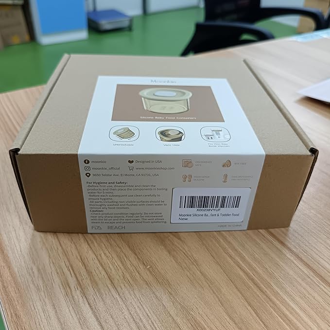 Moonkie Silicone Baby Food Containers | 4 oz Baby Food Storage Jars with Airtight Lids | Reusable Baby Food Jars, Freezer,Microwave and Dishwasher Safe, Perfect for Infant & Toddler