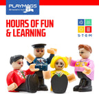 Playmags Magnetic Figures Community Set of 15 Pieces - Play People Perfect for Magnetic Tiles Building Blocks - STEM Learning Toys Children – Magnet Tiles Expansion Accessories Pack (Styles May Vary)