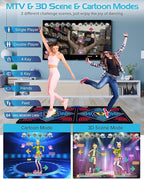 Music Dance Mat for Kids & Adults,Ideal for Fitness Dance Games,64GB Memory Card,899 Games,75 Music Videos,650 Songs.for TV use,Made of Premium Flannel,a Luxurious Gift for Children