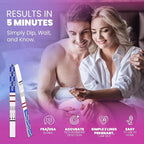 Pelvana Pregnancy and Ovulation Test Strips Combo Kit - 50 LH Fertility Test Strips + 20 Pregnancy HCG Checker Kits - Identify Your Peak Fertility Days - Easy at Home Ovulation Tests (70 Piece Kit)