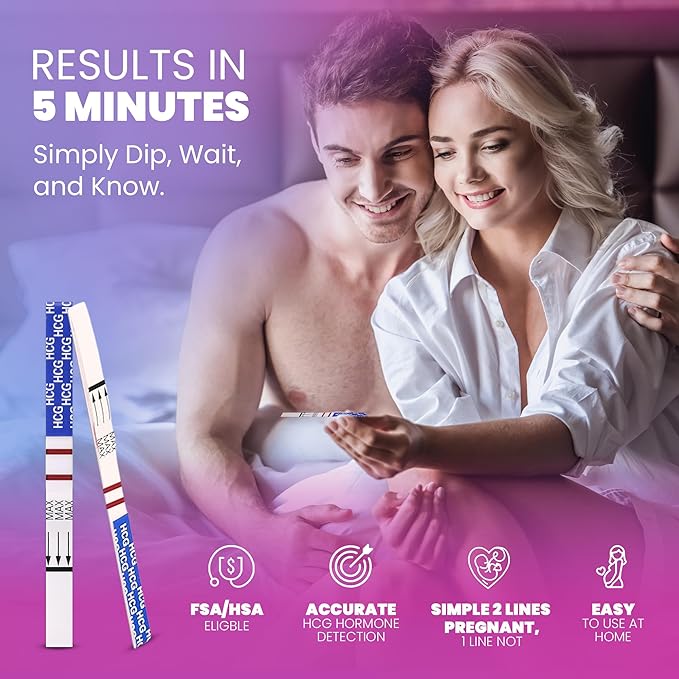 Pelvana Pregnancy and Ovulation Test Strips Combo Kit - 50 LH Fertility Test Strips + 20 Pregnancy HCG Checker Kits - Identify Your Peak Fertility Days - Easy at Home Ovulation Tests (70 Piece Kit)
