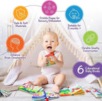 Cloth Books for Babies (Set of 6) - Premium Quality Soft Books for Babies. Touch and Feel Crinkle Paper. Cloth Books for Early Children's Development.