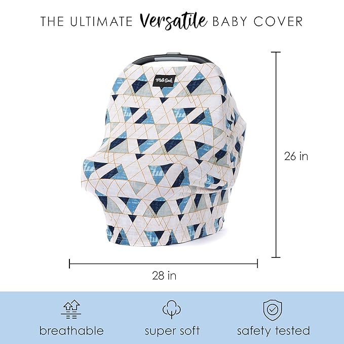 Milk Snob Original 5-in-1 Cover - Nursing Cover for Breastfeeding - Baby Car Seat Cover, Carseat Canopy & Stroller - Essential All-in-One Cover - Gift for Mom, Baby (Levi)