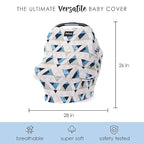 Milk Snob Original 5-in-1 Cover - Nursing Cover for Breastfeeding - Baby Car Seat Cover, Carseat Canopy & Stroller - Essential All-in-One Cover - Gift for Mom, Baby (Levi)