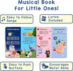 LEARNING BUGS Fun Favorite Nursery Rhymes – Sing Along with 28 Nursery Rhymes, Musical Books for Toddlers, 28-Button Music Book, Musical Toys for Toddlers 1-3