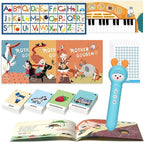 alilo Talking Pen Books Sets for Toddlers 2-6, Kids Learning Electronic Toys, Early Educational Gifts for Boys Girls, with 3 Interactive Audio Sound Books, 100 Talking Flash Cards, Alphabet