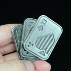 Metal Poker Fidget Slider EDC Adult Fidget Toys ADHD Tool Anxiety Stress Relief Toys Office Desk Toys Gifts for Boyfriend and Father (Three Layer AAA)