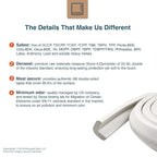 Roving Cove HeftyFit Edge Protector for Baby Proofing (6ft Large Edge Only), Heavy-Duty Soft Furniture Edge Bumper Guards, Desk Edge Cushion, Wall Corner Covers, 3M Adhesive, Oyster White (Off White)