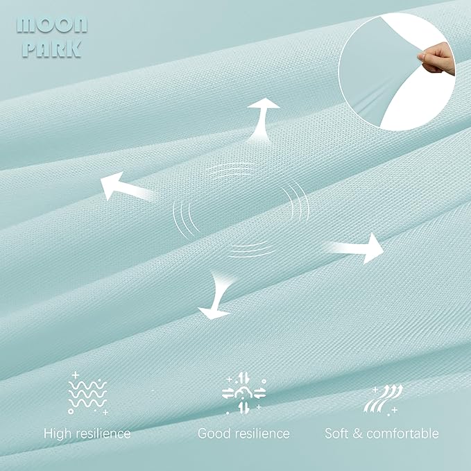 MOON PARK Pregnancy Pillows for Sleeping - U Shaped Full Body Maternity Pillow with Removable Cover - Support for Back, Legs, Belly, HIPS - 65 Inch - Ice Blue - Cooling Cover