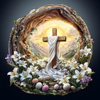 KAAYEE Wooden Puzzles for Adults, 3D Vision Effect Holy Light Cross Wooden Jigsaw Puzzle Unique Shape Wood Puzzle Adult, 3D Effect Flat Puzzle Birthday Family Game (M-11.4 * 11.3 in-200pcs)