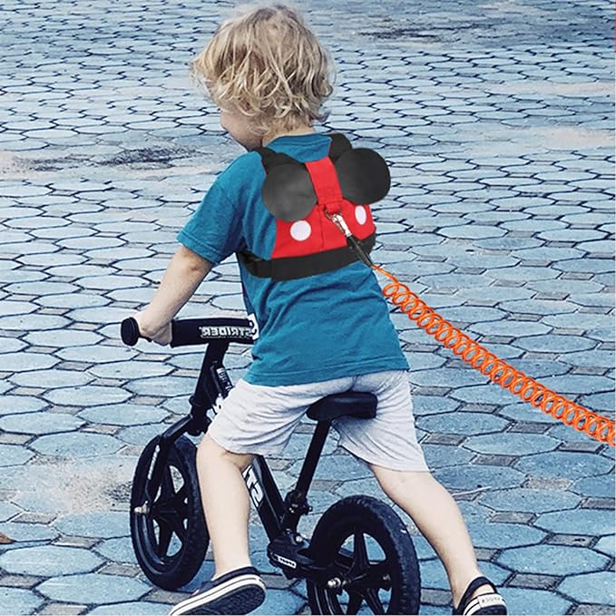 Accmor Toddler Leash Harness, Child Harness Baby Leash + Anti-Lost Wrist Link, Cute Kids Harness with Walking Assistant Strap Belt Tether for 1-5 Years Boys and Girls to Zoo or Mall