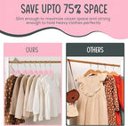 25 Premium Kids Velvet Hangers - 14" Non-Slip Clothes Hangers for Kids & Preteens - Ultra Slim, Space-Saving, Strong & Durable Hangers with 360° Swivel Hook - Pink