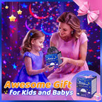 One Fire Kids Night Light Projector,15 White Noise+15 Color+Bluetooth Baby Light Projector Night Light for Kids,Remote+Dimmable Projector Night Light,Star Night Light Projector for Kids Room