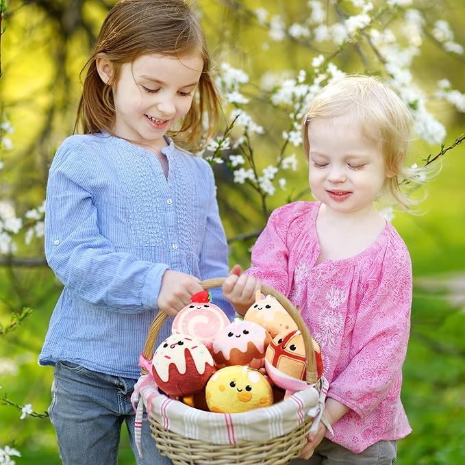 Libima 9 Pcs Mini Stuffed Animals Keychains 3.15 Inch Small Plush Cute Ornaments Bulk Toys for Baby Shower Birthday Party Decors Gift Bags Fillers Halloween Christmas Basket Stuffers(Desserts)