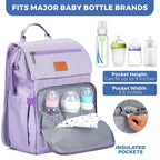 PILLANI Baby Diaper Bag Backpack - Large Bag for Boys & Girls, Waterproof Diaper Backpack - Travel Diaper Bags w/Changing Pad, Baby Registry Search & Shower Gifts - Essentials Must Haves Newborn Stuff