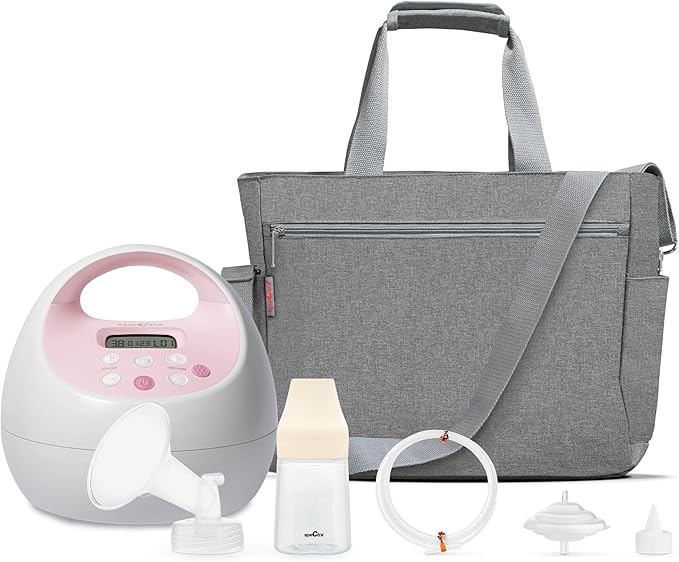 Spectra Baby S2 Plus Premier Electric Breast Pump with Grey Tote Premium Accessory Kit - 28 mm