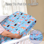 UOMNY Crib Sheet,Cat Crib Sheets Baby Sheet for Standard Crib and Toddler Mattresses Nursery Bedding Sheet Crib Mattress Sheets for Boys and Girls 1 Pack Toddler Sheet