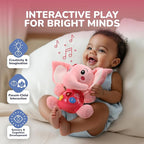 STEAM Life Musical Toys Gift for Baby Newborn 0-6 Month Infant - Plush Elephant Pink
