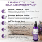 Relax Lavender Spray for Sleep, Natural Linen Spray for Bedding, Perfect Lavender Pillow Spray for Sleep. Aromatherapy Bed Spray with Lavender & Peppermint Essential Oils by Brookethorne Naturals 4oz