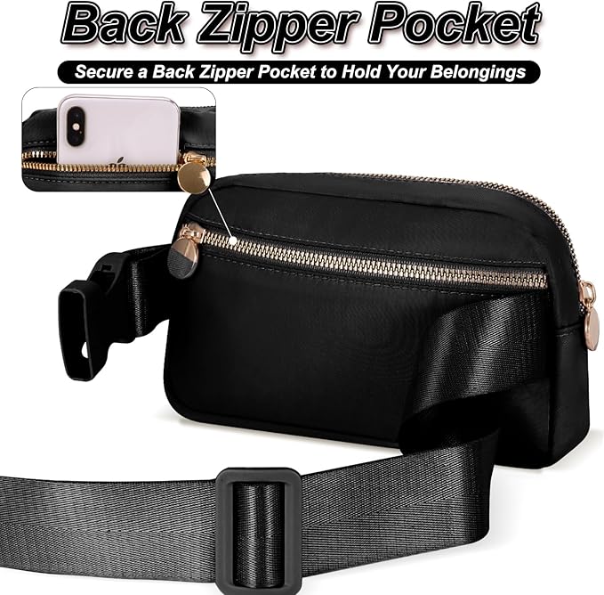 Graduation Gifts for Teens Kids Daughter Sister Her - Birthday Gifts for 3 4 5 6 7 8 9 10 11 12 13 Year Old Girls,Fanny Pack Crossbody Bag Belt Bag Cute Trendy Stuff | Black,Initial D