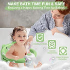 Baby Bath Seat for Babies 6 Months & Up, Toddler Bath Seats for Babies Sitting Up, Non-Slip Infant Bath Tub Chair with Suction Cups & Soft Cushion for Shower, Compact Toddler Bathtub Seat, Green