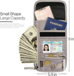 Neck Wallet Lightweight RFID Blocking Waterproof Travel Pouch for Women Men