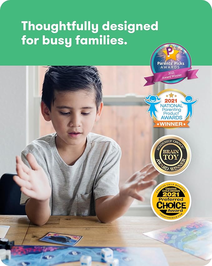 SimplyFun Shore Seekers - A Fun and Interactive Math Board Game for Kids - Practice Addition and Multiplication Skills - Math Game for Kids, 2 to 7 Players, Ages 7 & Up