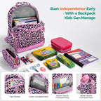 Choco Mocha Mermaid Backpack for Girls, Elementary School Backpack for Girls Ages 6-8 Kids Kindergarten Backpack Bookbag 17 Inch with Chest Strap, Purple