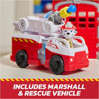 Paw Patrol Fire Rescue Command Center with Marshall Figure, Rescue Fire Truck, Lights, Launcher & Sound Fx, Kids Toys for Boys & Girls Ages 3 and Up