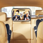 Baby Car Mirror, Stretchable 360° Caring Baby Mirror for Car Seat Rear Facing Seat Infant Shatterproof, Baby Essentials for Newborn, Crash Tested and Certified