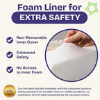 ComfyBumpy Bed Rail & Bumper Set for Toddlers – Extra-Long Rail + Foam Safety Guard | Fits Twin, Full, Queen & King Sizes | Non-Slip Protection for Comfortable Toddler Sleep | Grey