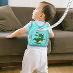 Accmor Toddler Harness Leash+ Anti Lost Wrist Link, Cute Dinosaur Kids Harness with Leash, Collapsible Child Leash Baby Walking Harness Wristband Assistant Strap Belt for Boys Girls to Outdoor Travel