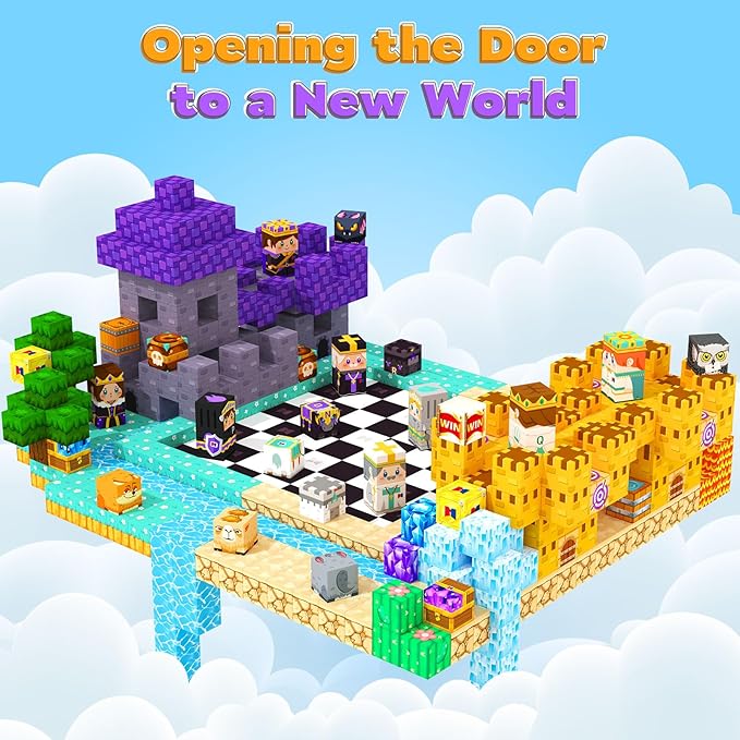 Magnetic Blocks Board Games Chess Set, Magnetic Tiles Building Blocks Kids Classroom Must Haves Montessori Education Sensory Magnet Cubes Toys, Toddler Birthday Gift for 3+ Year Old Boys Girls.