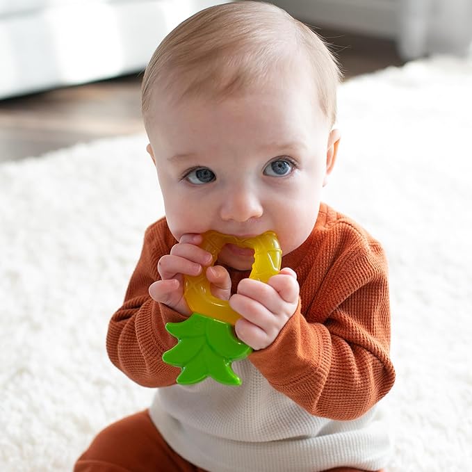Dr. Brown's AquaCool Water-Filled Baby Teether, Cools & Massages Sore Gums, BPA Free, Pineapple and Apple, 4 Pack, 3m+