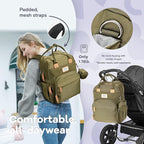 RUVALINO Diaper Bag Backpack - Multifunction Travel Back Pack Maternity Baby Changing Bags, Diaper Changing Totes, Large Capacity, Waterproof and Stylish, Baby Travel Essential, Army Green