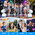 Rechargeble Bubble Machine, 270° Automatic-Rotating, 38000 Big Bubbles/min, 1000ml Large Bubble Tank, 2200mAh Battery, Bubble Maker for Kids Toddlers, Parties, Wedding, Birthday, Outdoor, White