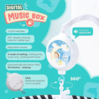 EVERLOVE Montessori Mobile Baby for Crib (TINITIGIES) - Digital Music Box with 12 lullabies & 3 Modes (Rotating only, Music only, or Both) - Black and White Baby Mobile for Boys & Girls