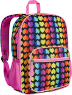 Wildkin ECO rPET Kids Backpack – Recycled, Padded, Adjustable for School & Travel – Rainbow Hearts